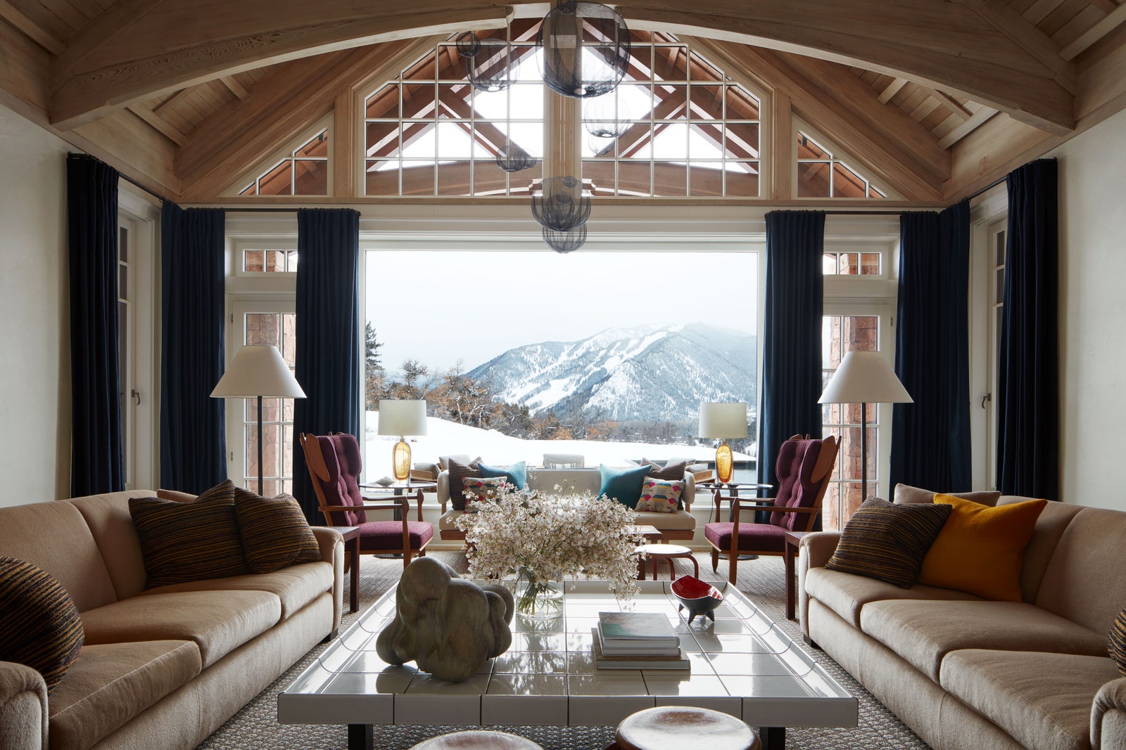 living room expansive mountain views